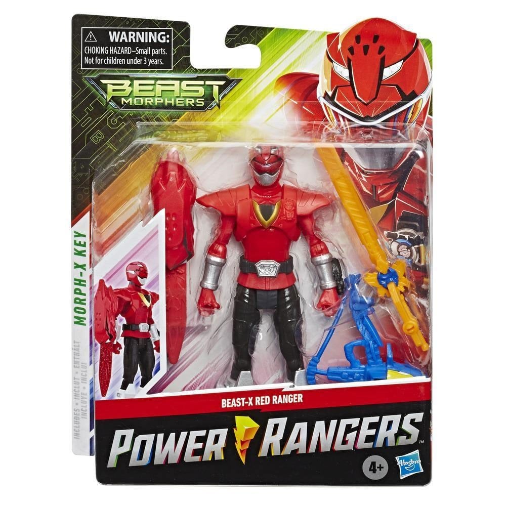 Kolleksiyon Karakterleri, Power Rangers, Power Ranger Beast Morphers Figür 15 cm E5915 E7827 Beast-X Red Ranger