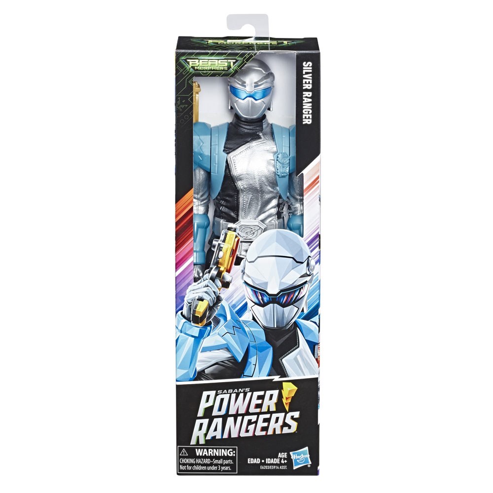 Kolleksiyon Karakterleri, Power Rangers, Power Ranger Best Morphers Figür 30 cm E5914 E6203 Silver Ranger