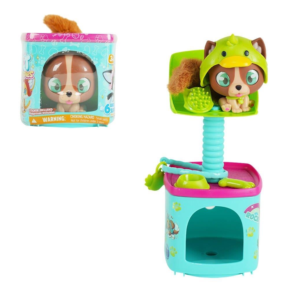 Kolleksiyon Karakterleri, MEGA OYUNCAK, Qt Puppies Sürpriz Aksesuarlı Yavru Köpek 00807 Rocky