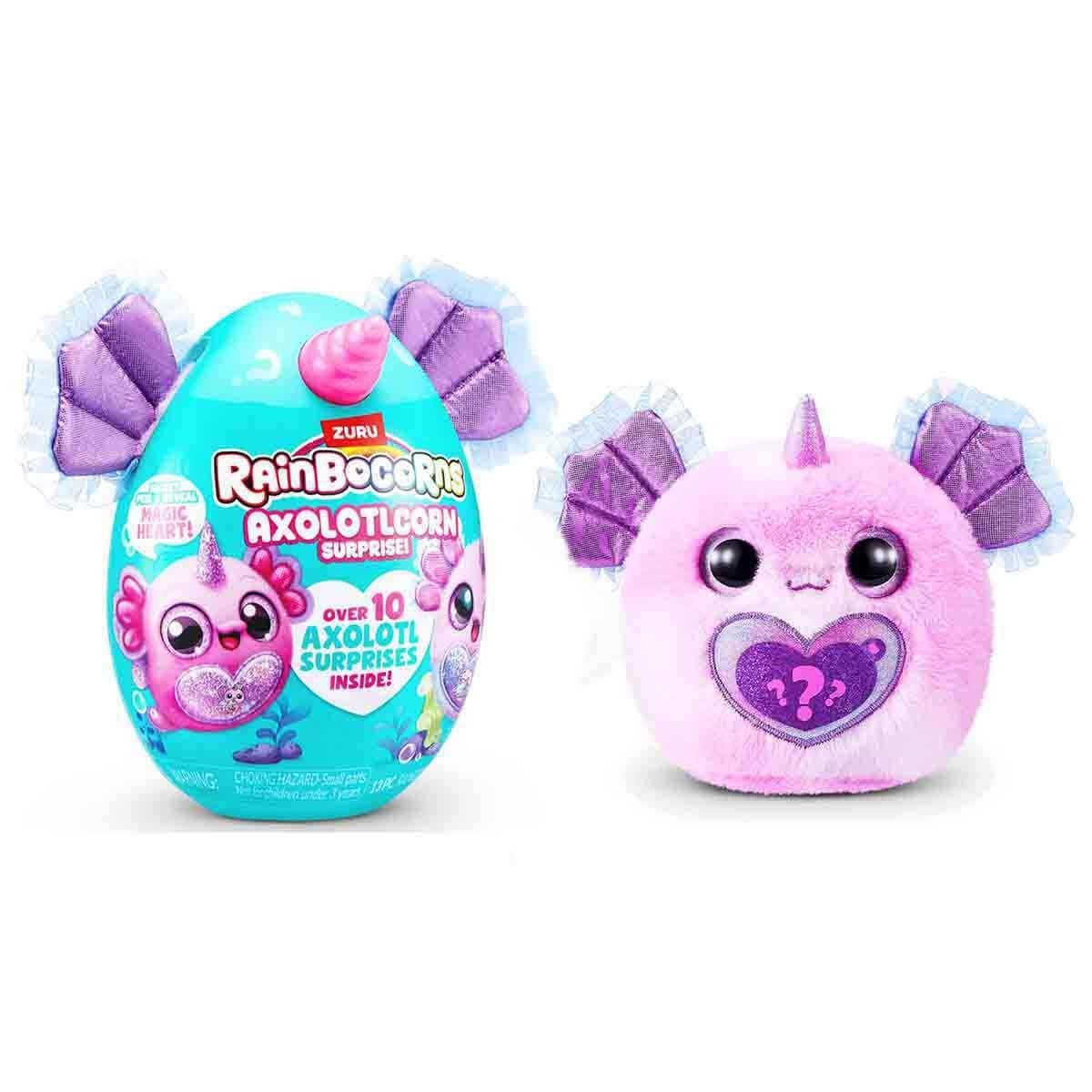 Kolleksiyon Karakterleri, Giochi Preziosi, Rainbocorns Axolotlcorn Sürpriz Peluş RAR35000 Mor-Mavi Tüllü
