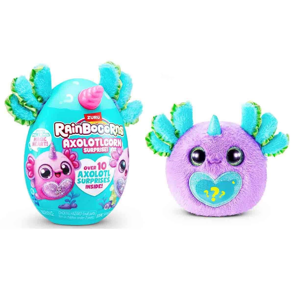 Kolleksiyon Karakterleri, Giochi Preziosi, Rainbocorns Axolotlcorn Sürpriz Peluş RAR35000 Yeşil