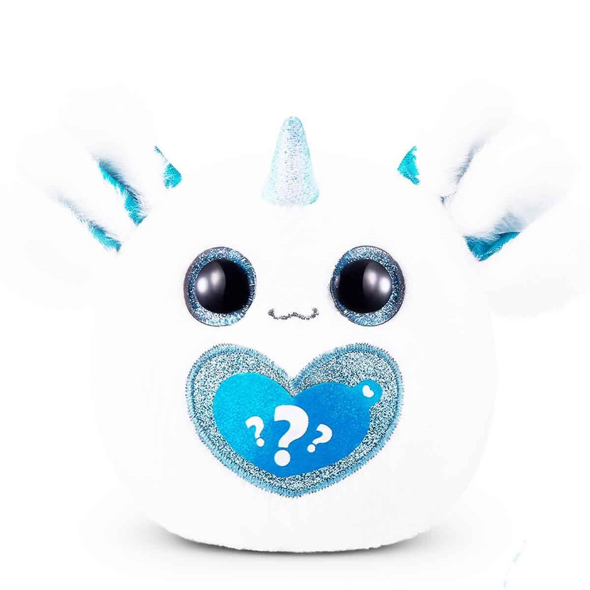 Kolleksiyon Karakterleri, Giochi Preziosi, Rainbocorns Axolotlcorn Sürpriz Peluş RAR35000 Beyaz-Mavi