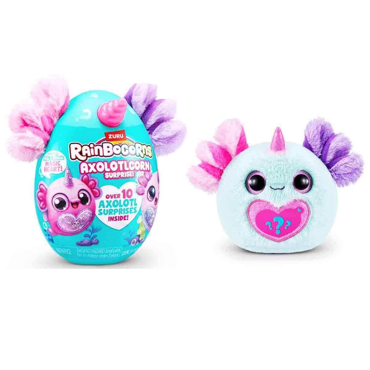 Kolleksiyon Karakterleri, Giochi Preziosi, Rainbocorns Axolotlcorn Sürpriz Peluş RAR35000 Mor Ve Pembe
