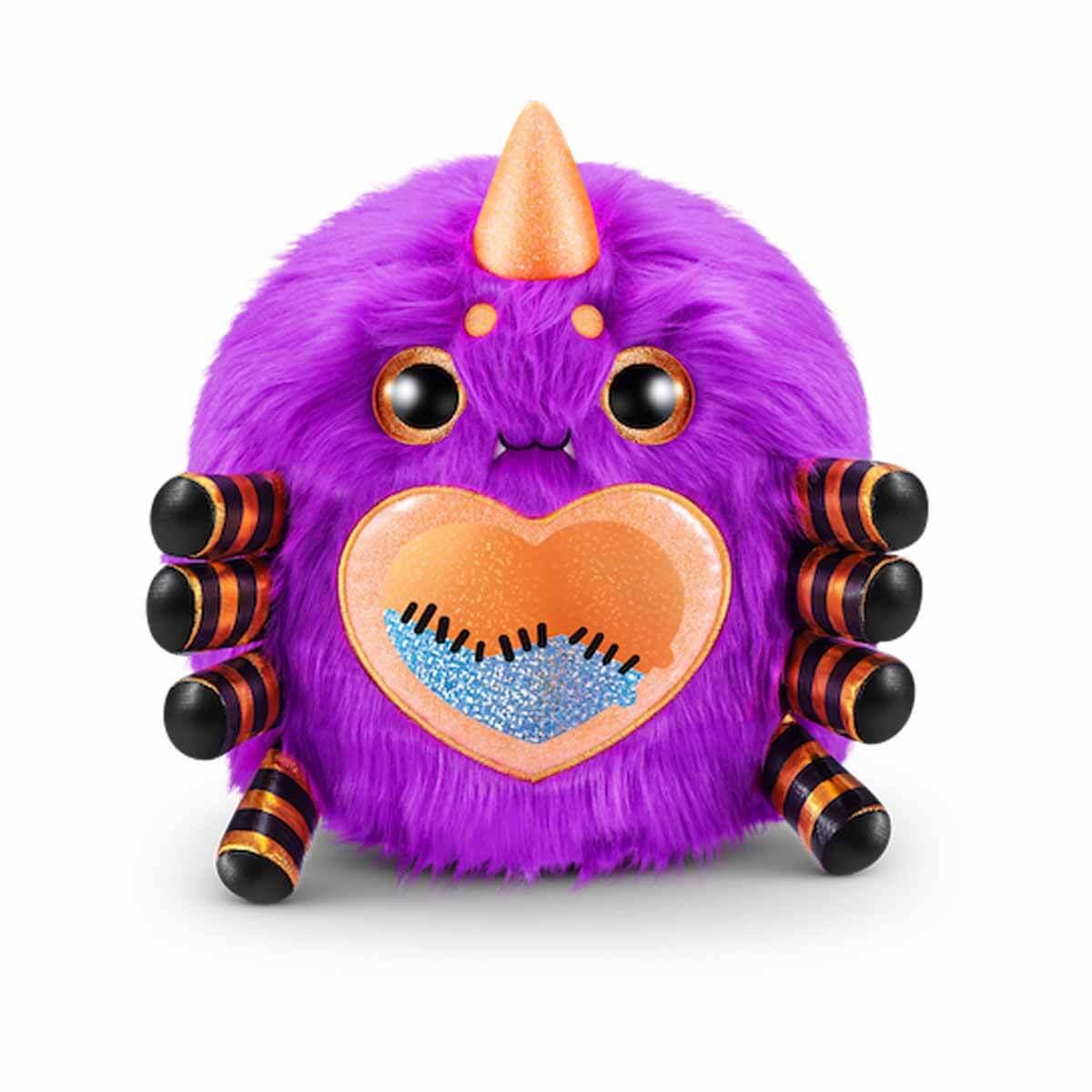 Kolleksiyon Karakterleri, Giochi Preziosi, Rainbocorns Monstercorn Peluş RAR25000 Spider Mor Örümcek Ağı Desenli Kanat