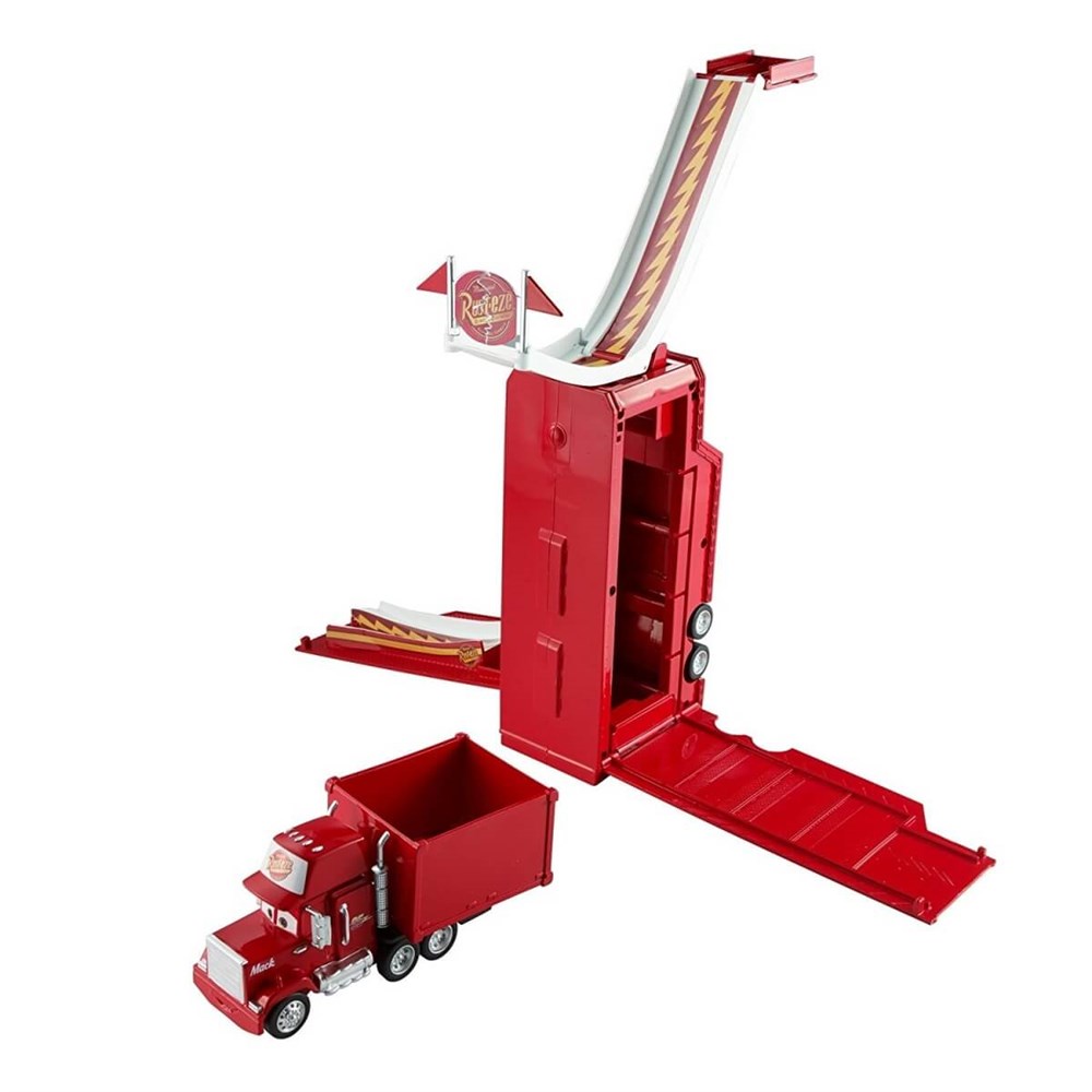Kolleksiyon Karakterleri, Cars, Şimşek McQueen Cars Mack Taşıyıcı Tır Yarış Seti DVF39