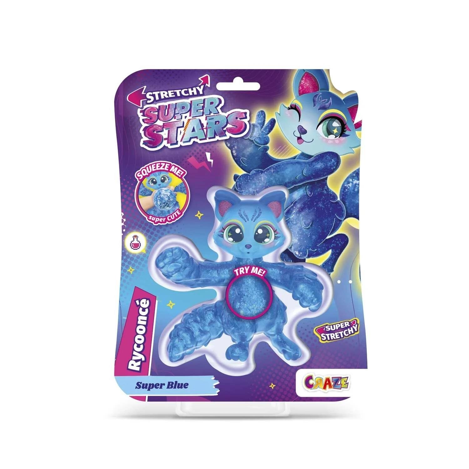 Kolleksiyon Karakterleri, MEGA OYUNCAK, Superstars Super Blue Rycoonce Stretchy Figür