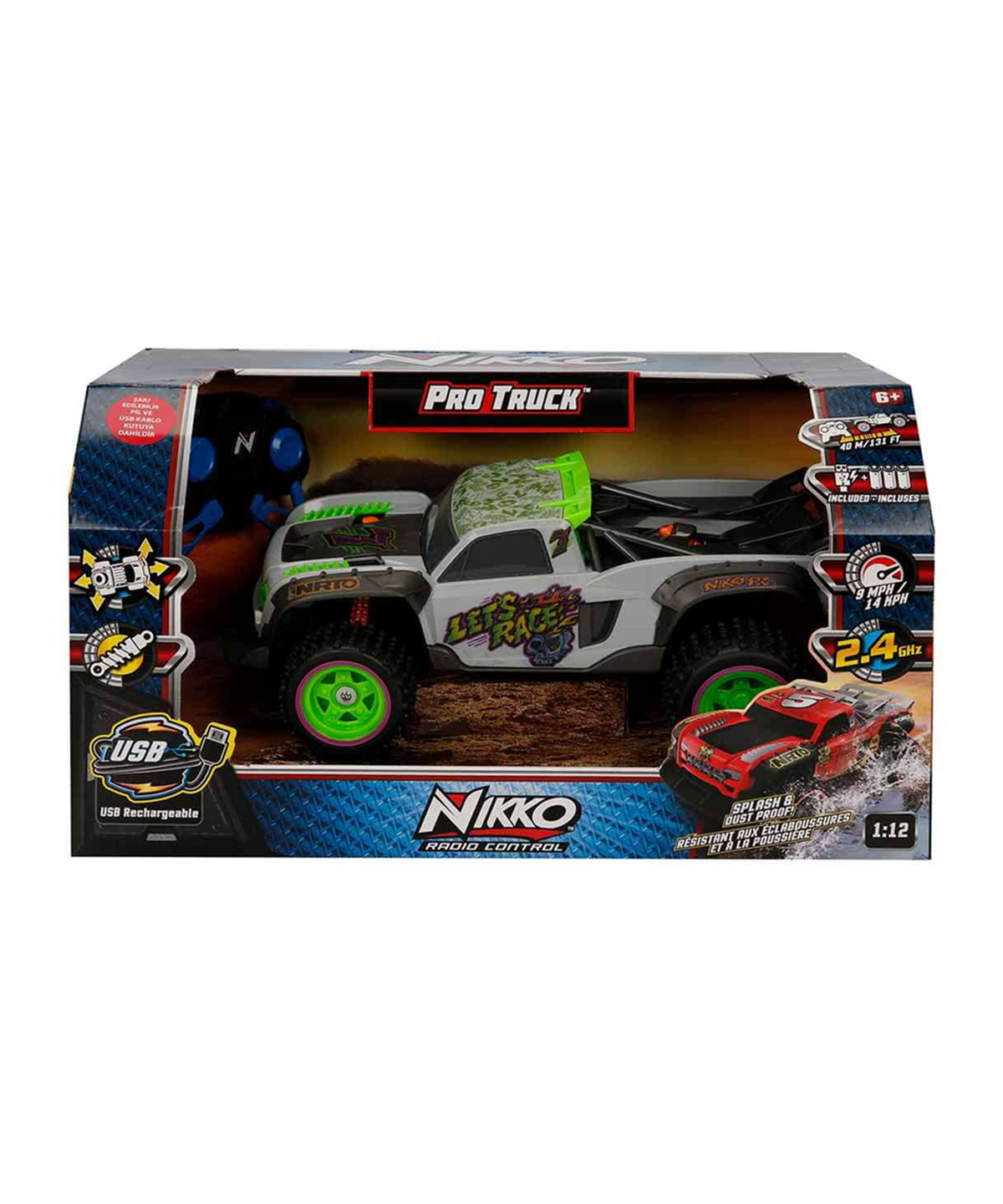 Kumandalı Arabalar, Sunman, 1:12 Nikko Pro Trucks RC Uzaktan Kumandalı Araba 00606 Yeşil