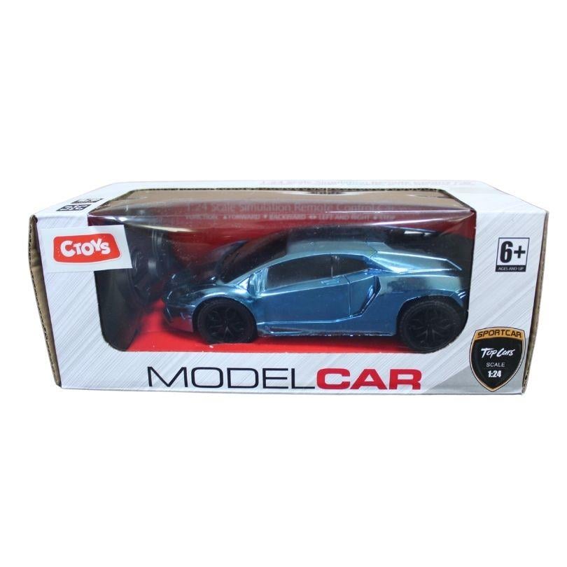 Kumandalı Arabalar, Ceren, CTOY 1:24 Uzaktan Kumandalı Model Araba 74496 Metalik Mavi