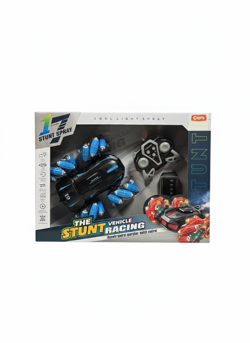 Kumandalı Arabalar, Ceren, CTOY Sesli ve Işıklı Bilekten Kontrollü 360 Dere Dönebilen Kukandalı Araba 74991 Mavi