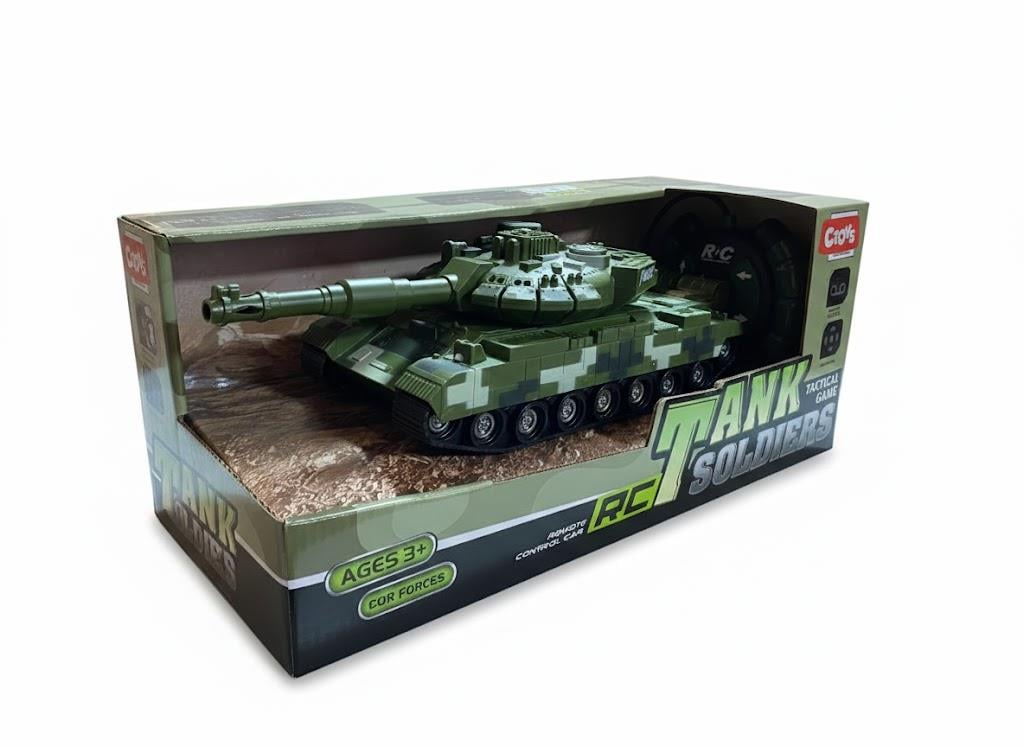 Kumandalı Arabalar, Ceren, CTOY USB Sarjlı Uzaktan Kumandalı Tank 97983 Yeşil