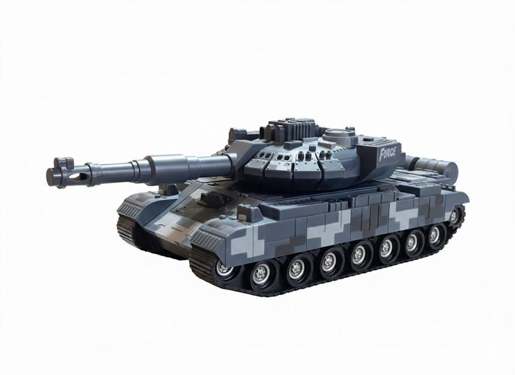 Kumandalı Arabalar, Ceren, CTOY USB Sarjlı Uzaktan Kumandalı Tank 97983 Gri