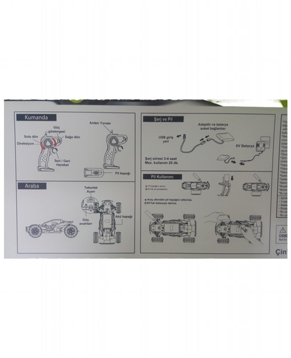 Kumandalı Arabalar, Furkan Toys, Gamestar Kum Kasırgası Uzaktan Kumandalı Kırılmaz Şarjlı Araba