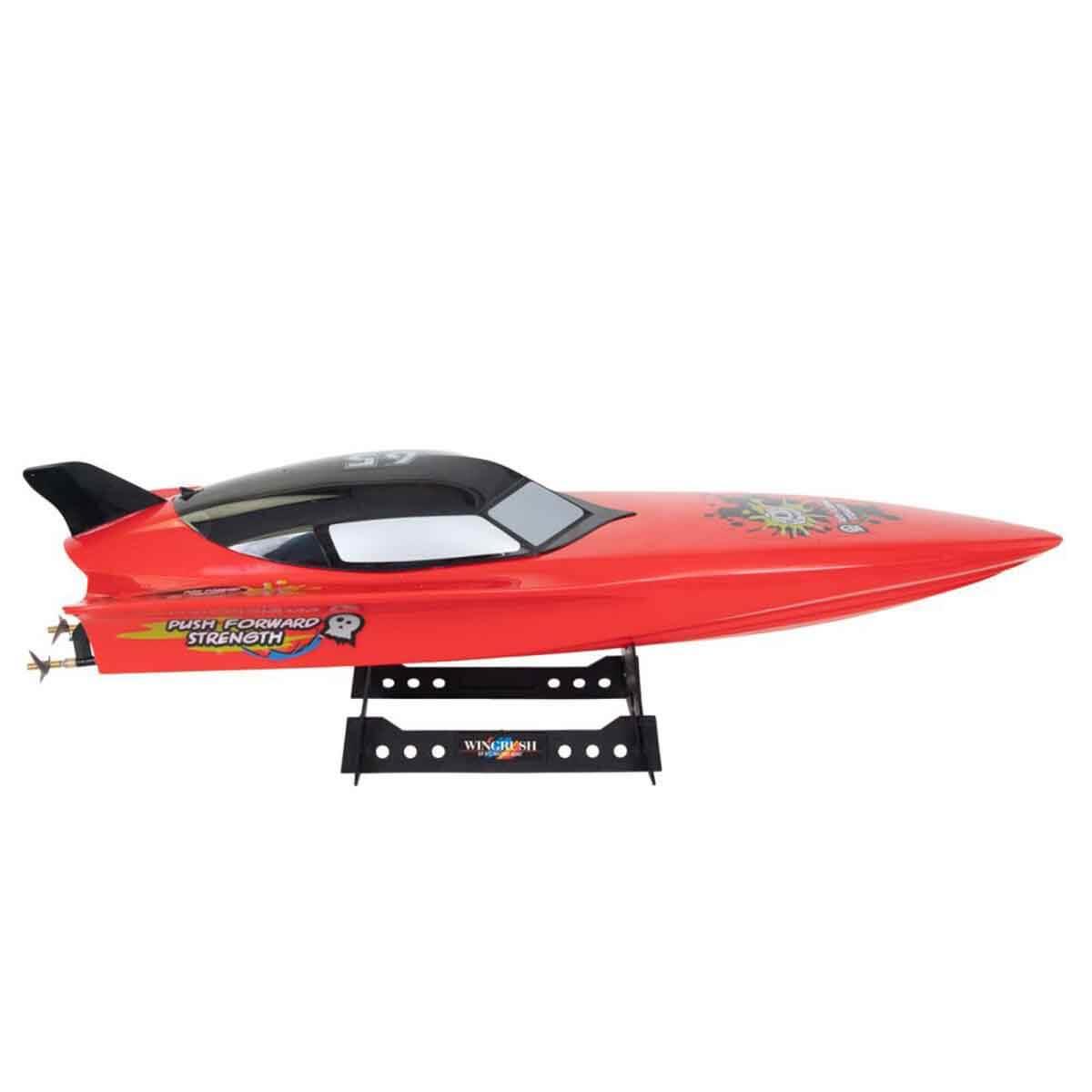 Kumandalı Arabalar, Sunman, Motorlu USB Şarjlı Uzaktan Kumandalı Yarış Teknesi 74 cm 45558 Kırmızı