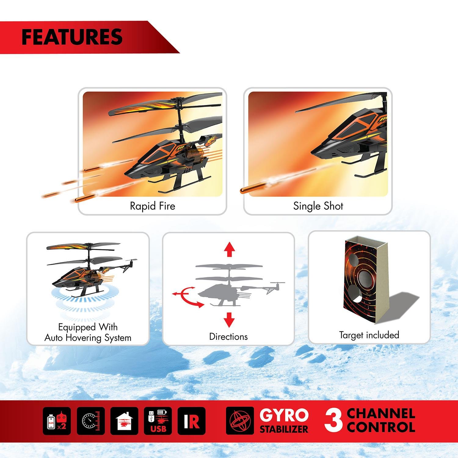 Kumandalı Arabalar, NECOTOYS, Silverlit Hover Blast Helikopter 84567
