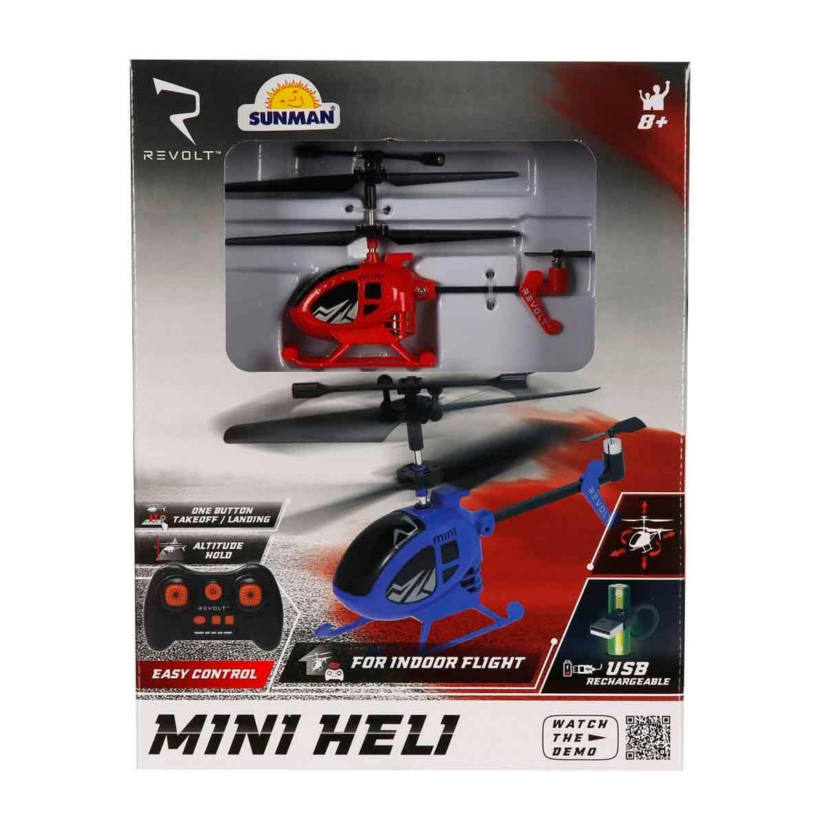 Kumandalı Arabalar, Sunman, USB Şarjlı Uzaktan Kumandalı 3 Kanal Mini Helikopter 08265 Kırmızı