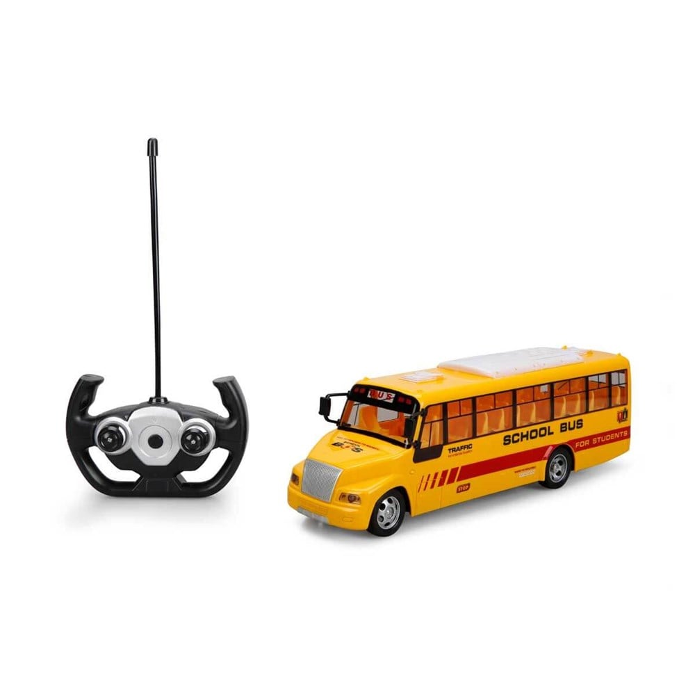 Kumandalı Arabalar, Merkez Oyuncak, Uzaktan Kumandalı Işıklı Okul Otobüsü Şarjlı