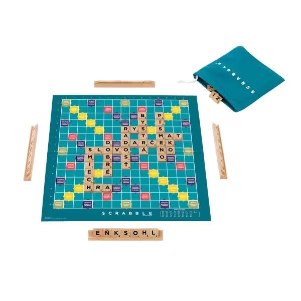 Kutu Oyunları, Mattel, Scrabble Ahşap İkisi Bir Arada Türkçe JLJ64