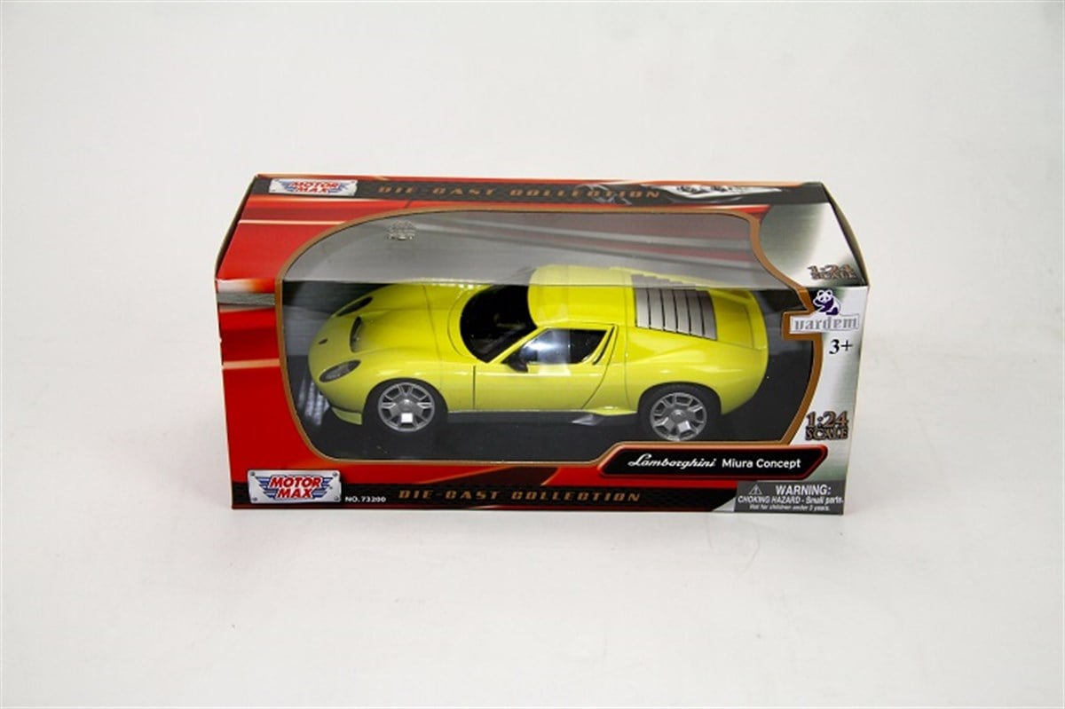 Lamborghini Miura Concept 1:24 Koleksiyon Model Araba Sarı Motor Max