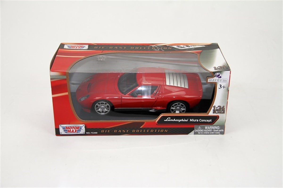 Lamborghini Miura Concept 1:24 Koleksiyon Model Araba Kırmızı Motor Max