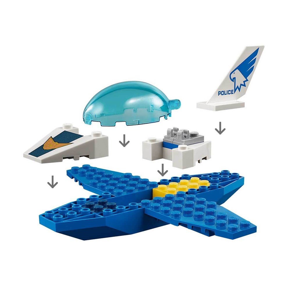 Lego City, Lego, LEGO City Police Gökyüzü Polisi Jet Devriye Lego Seti 54 Parça-60206