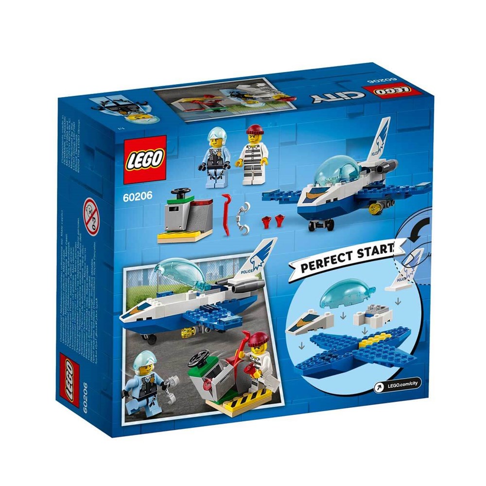 Lego City, Lego, LEGO City Police Gökyüzü Polisi Jet Devriye Lego Seti 54 Parça-60206