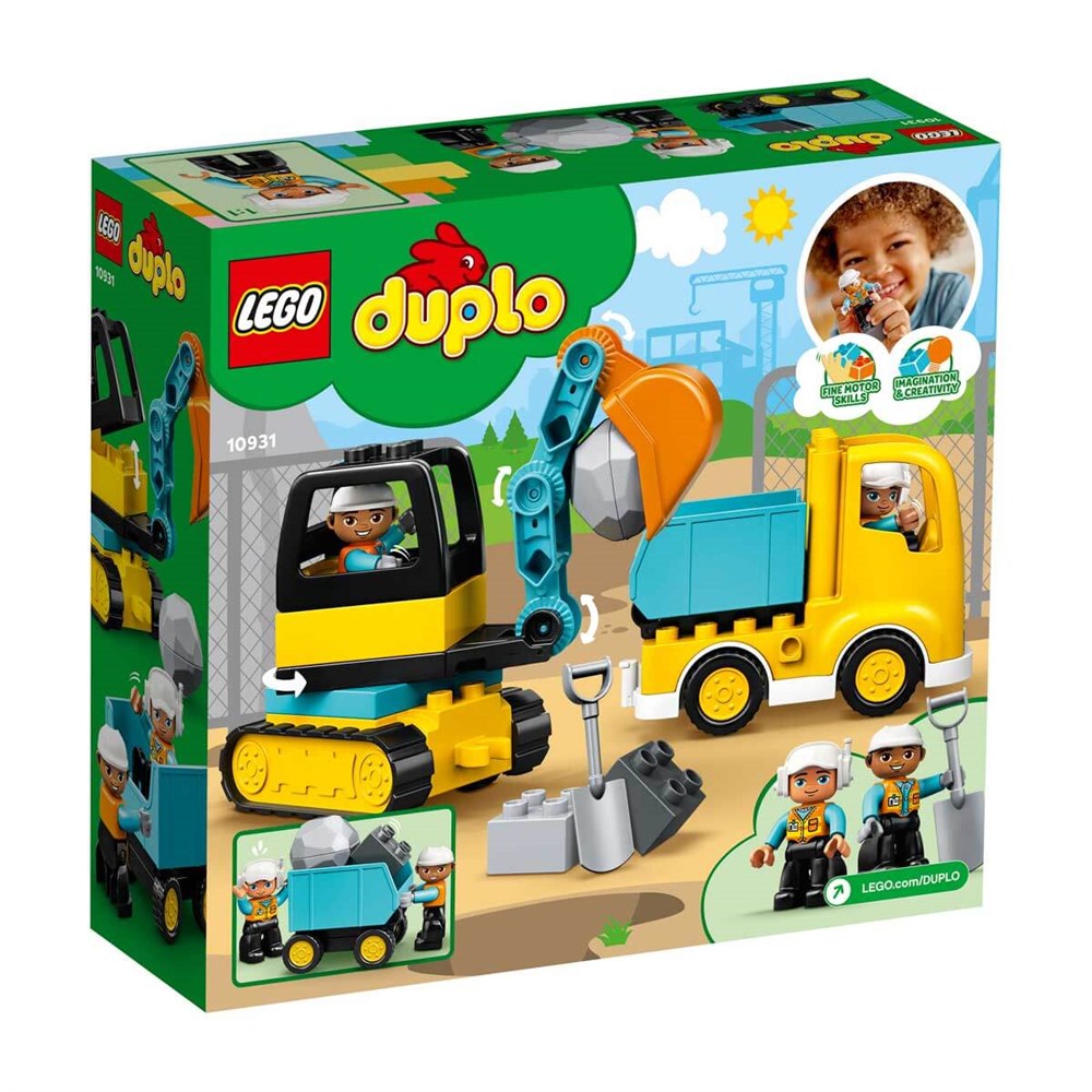 Lego Duplo, Lego, LEGO DUPLO Town Kamyon ve Paletli Kazıcı 10931
