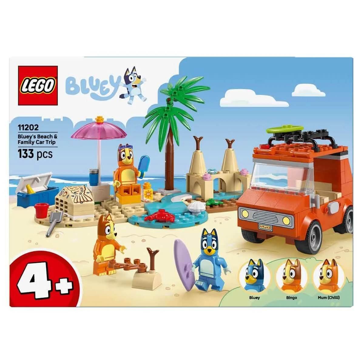 Lego Oyun Setleri, Lego, LEGO Bluey: Bluey'nin Ailece Plaj Gezisi 11202