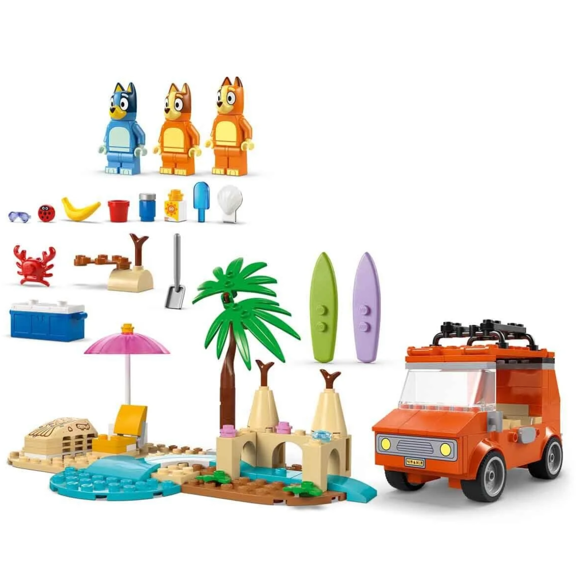Lego Oyun Setleri, Lego, LEGO Bluey: Bluey'nin Ailece Plaj Gezisi 11202