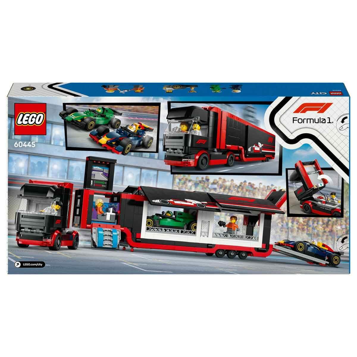 Lego Oyun Setleri, Lego, LEGO City RB20 ve AMR24 F1 Arabalı F1 Kamyonu 60445