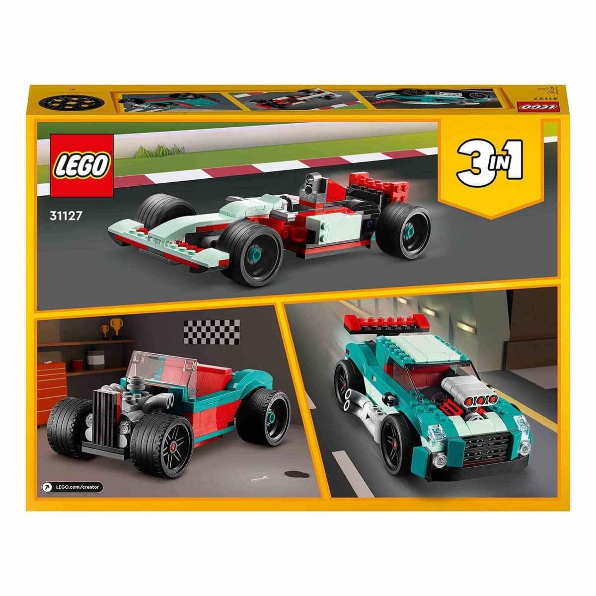 Lego Oyun Setleri, Lego, LEGO Creator 3'ü 1 Arada Sokak Yarışçısı 258 Parça 31127