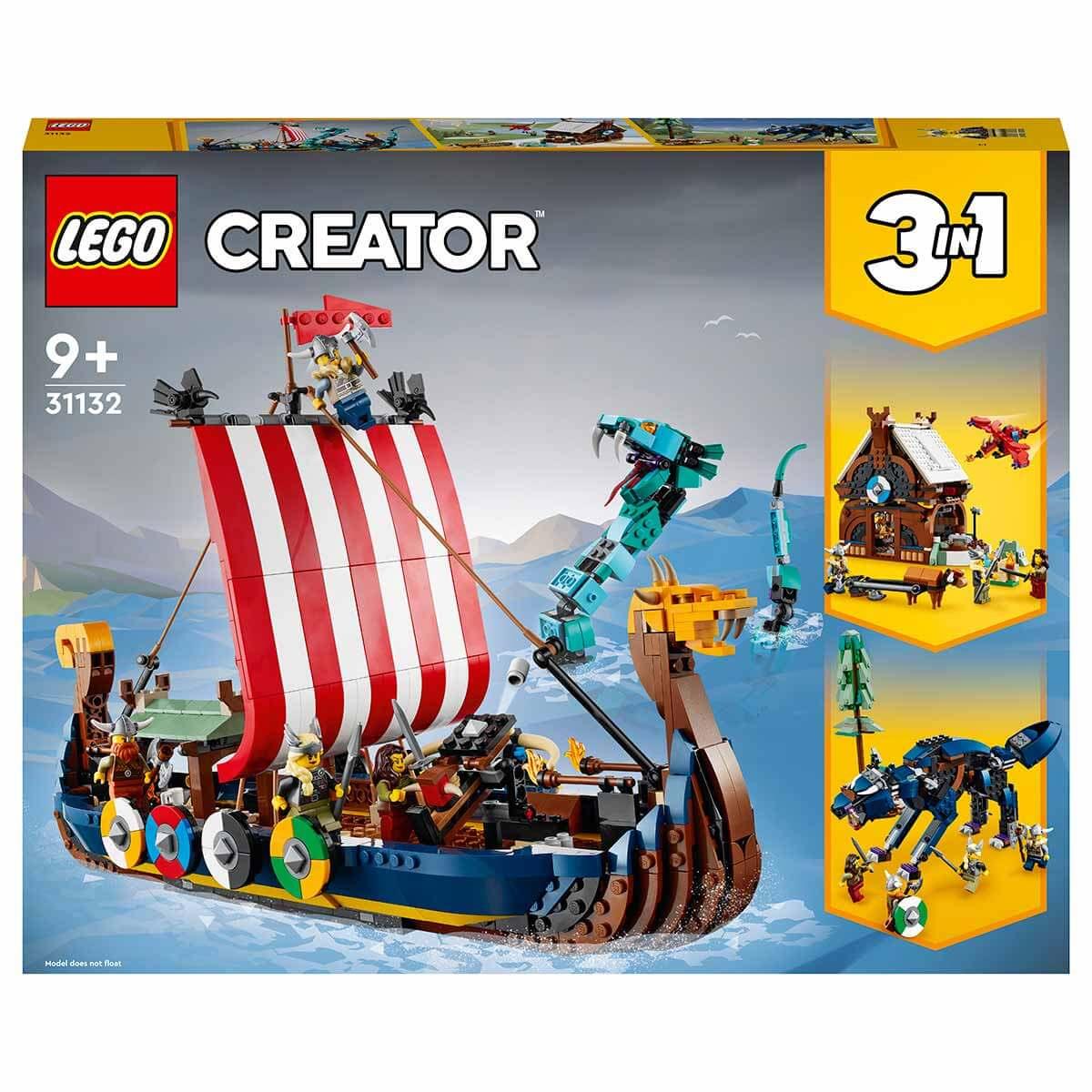 Lego Oyun Setleri, Lego, LEGO Creator 3'ü 1 Arada Viking Gemisi ve Midgard Yılanı 31132