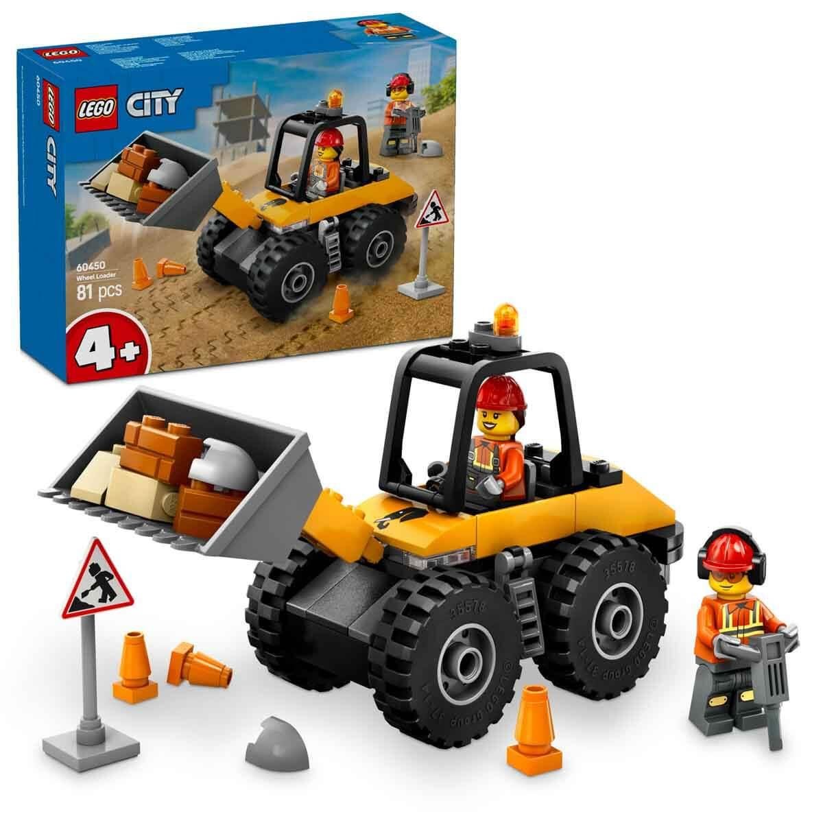 Lego Oyun Setleri, Lego, LEGO Sarı Tekerlekli İnşaat Yükleyicisi 60450