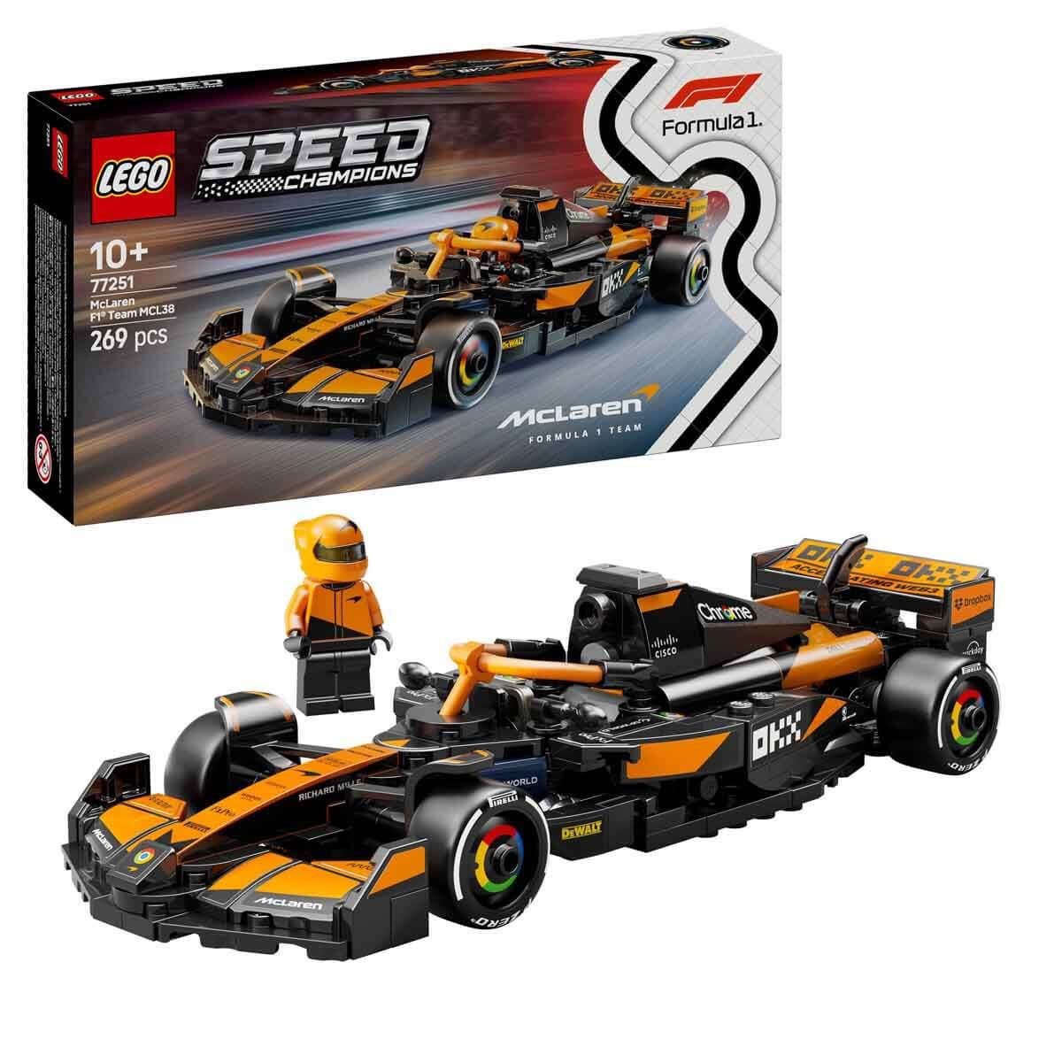 Lego Speed Champion, Lego, LEGO Speed Champions McLaren F1 Team MCL38 Yarış Arabası 77251