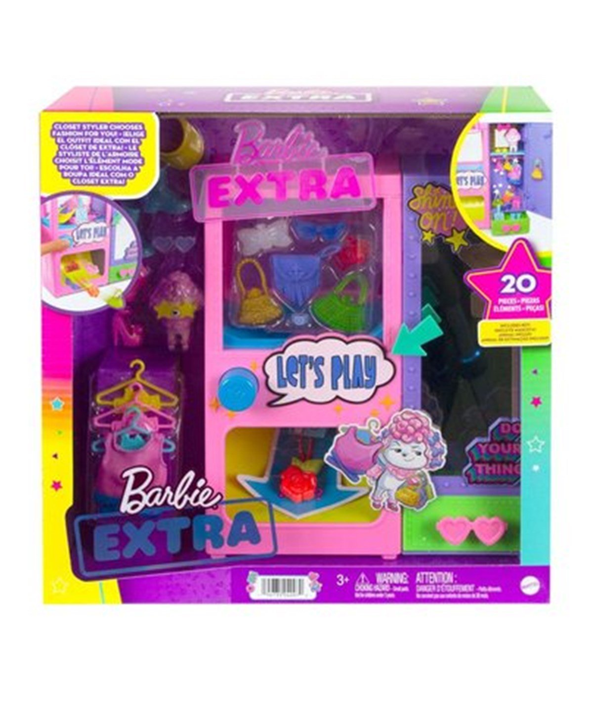 Makyaj ve Güzellik Setleri, Barbie, Barbie Extra Kıyafet Otomatı Oyun Seti HFG75