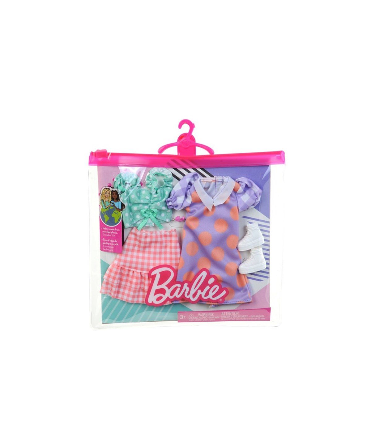 Makyaj ve Güzellik Setleri, Barbie, Barbie'nin Kıyafet Koleksiyonu 2'li Paketler GWF04 GWC32 HBV70