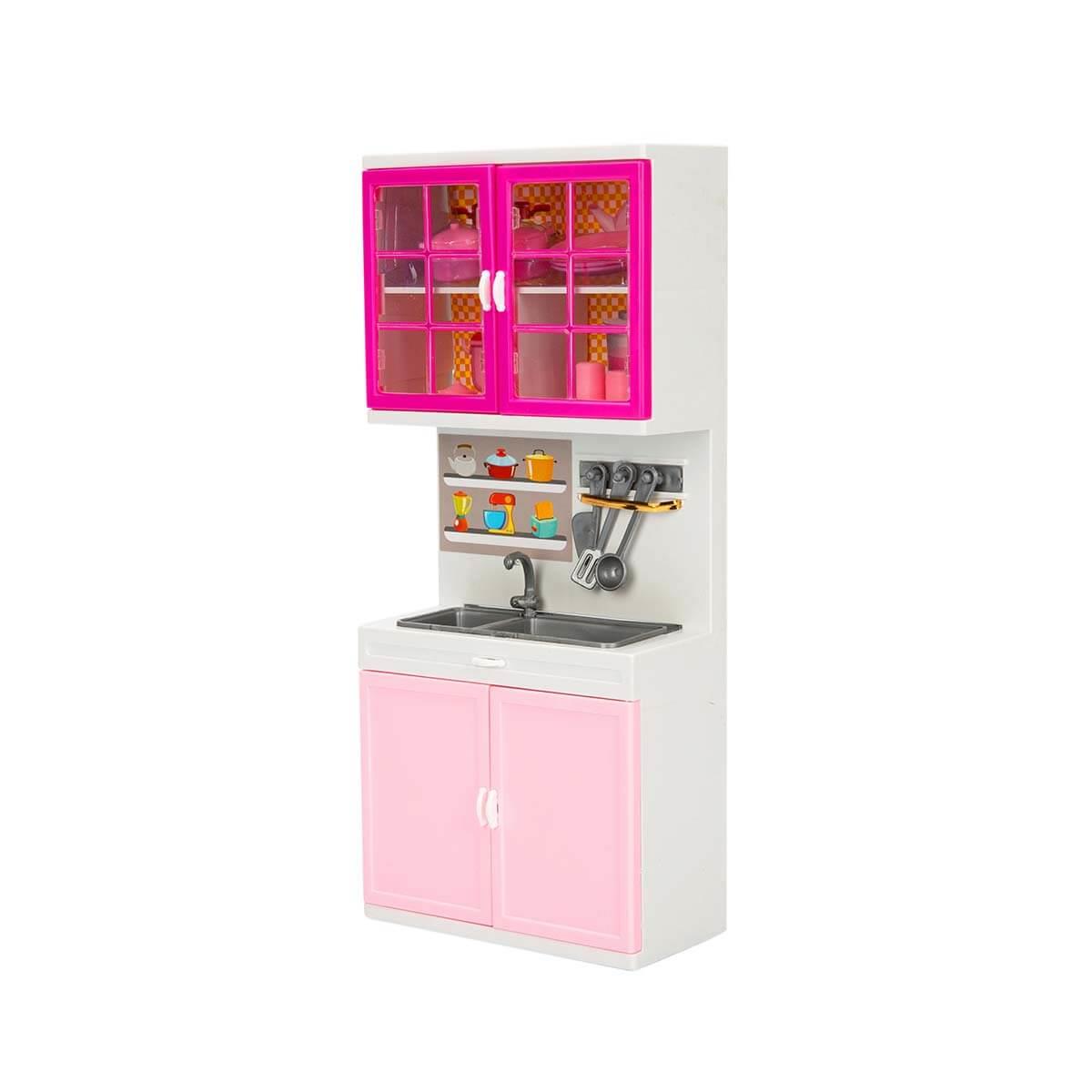 Manken Bebekler, Sunman, Alisha Mutfak Seti 37096 Sarışın Alisha Siyah Elbise Lavabo