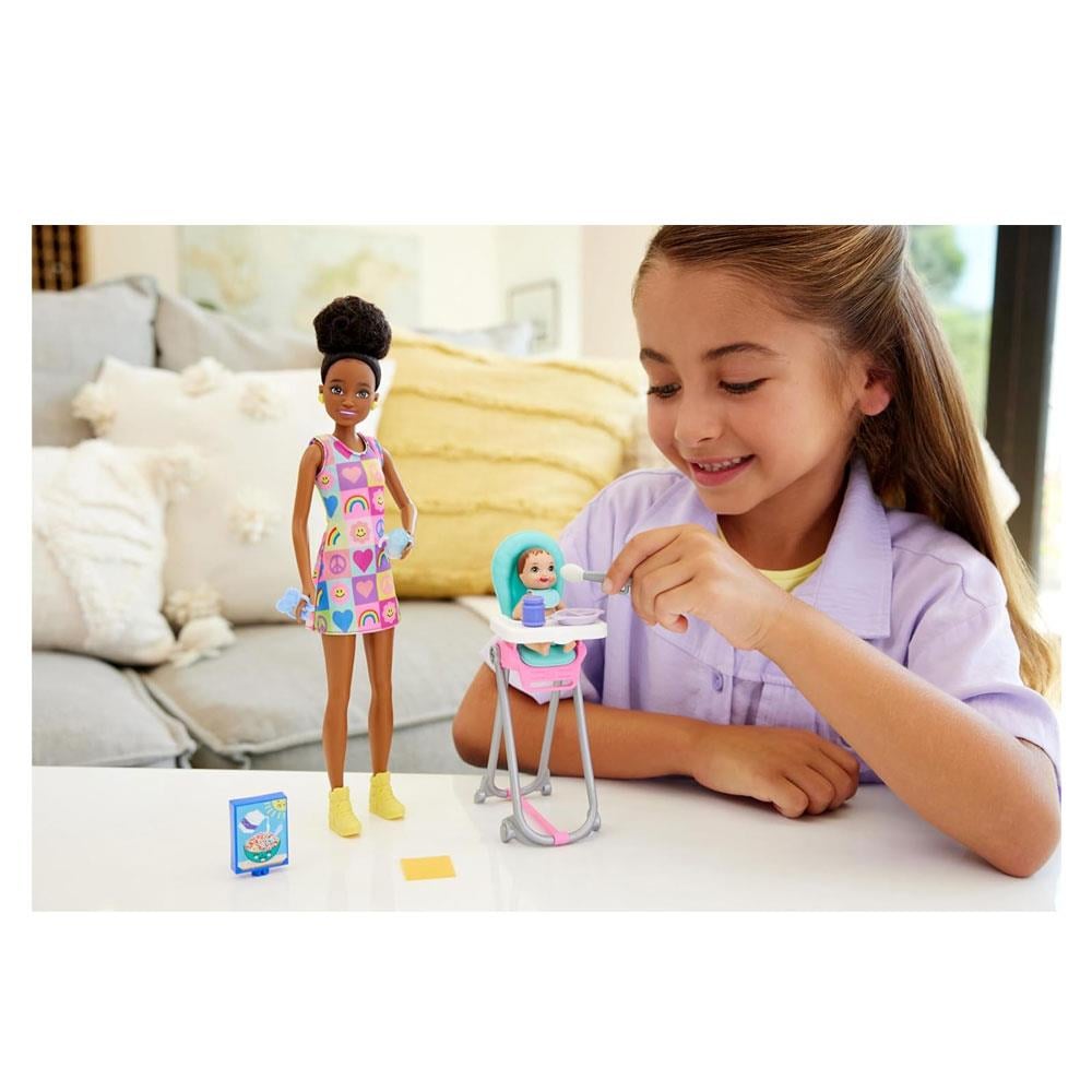 Manken Bebekler, Barbie, Barbie Bebek Bakıcılığı Oyun Seti FHY97 HTK34