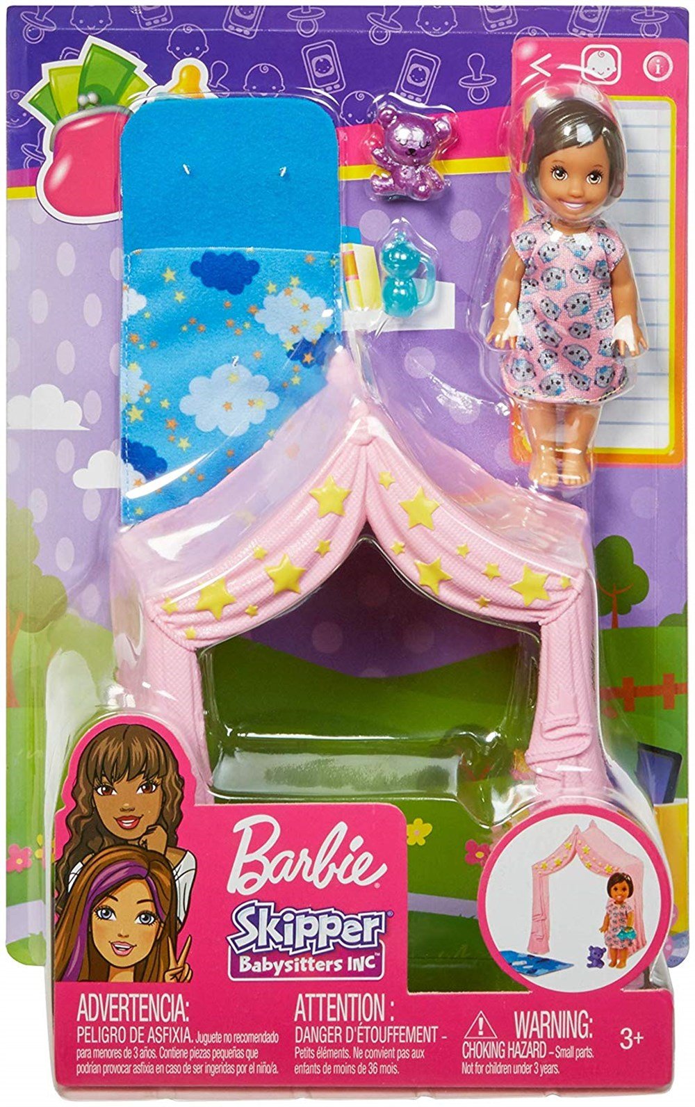 Manken Bebekler, Barbie, Barbie Bebek Bakıcılığı Oyun Seti FXG94 FXG97 Pembe Çadır