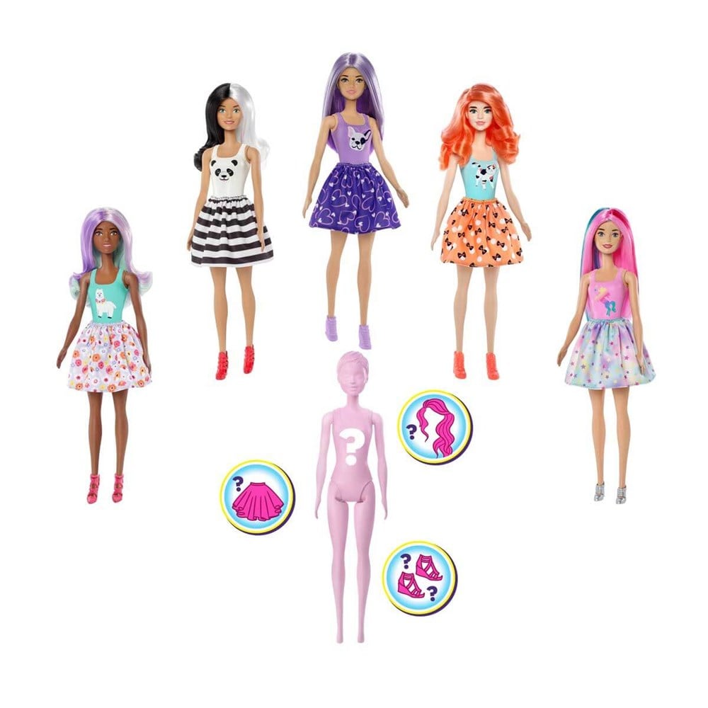 Manken Bebekler, Barbie, Barbie Color Reveal Renk Değiştiren Sürpriz Bebekler S1 GMT48