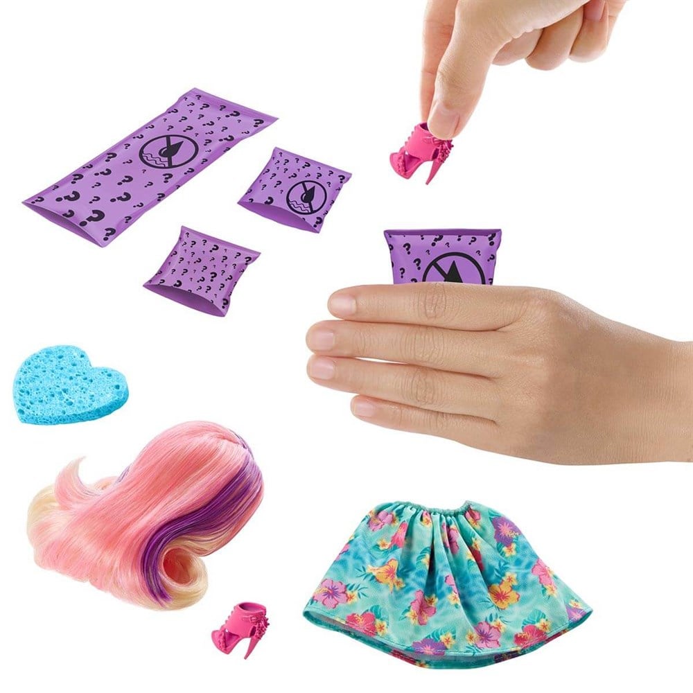 Manken Bebekler, Barbie, Barbie Color Reveal Renk Değiştiren Sürpriz Bebekler S3 GTP42