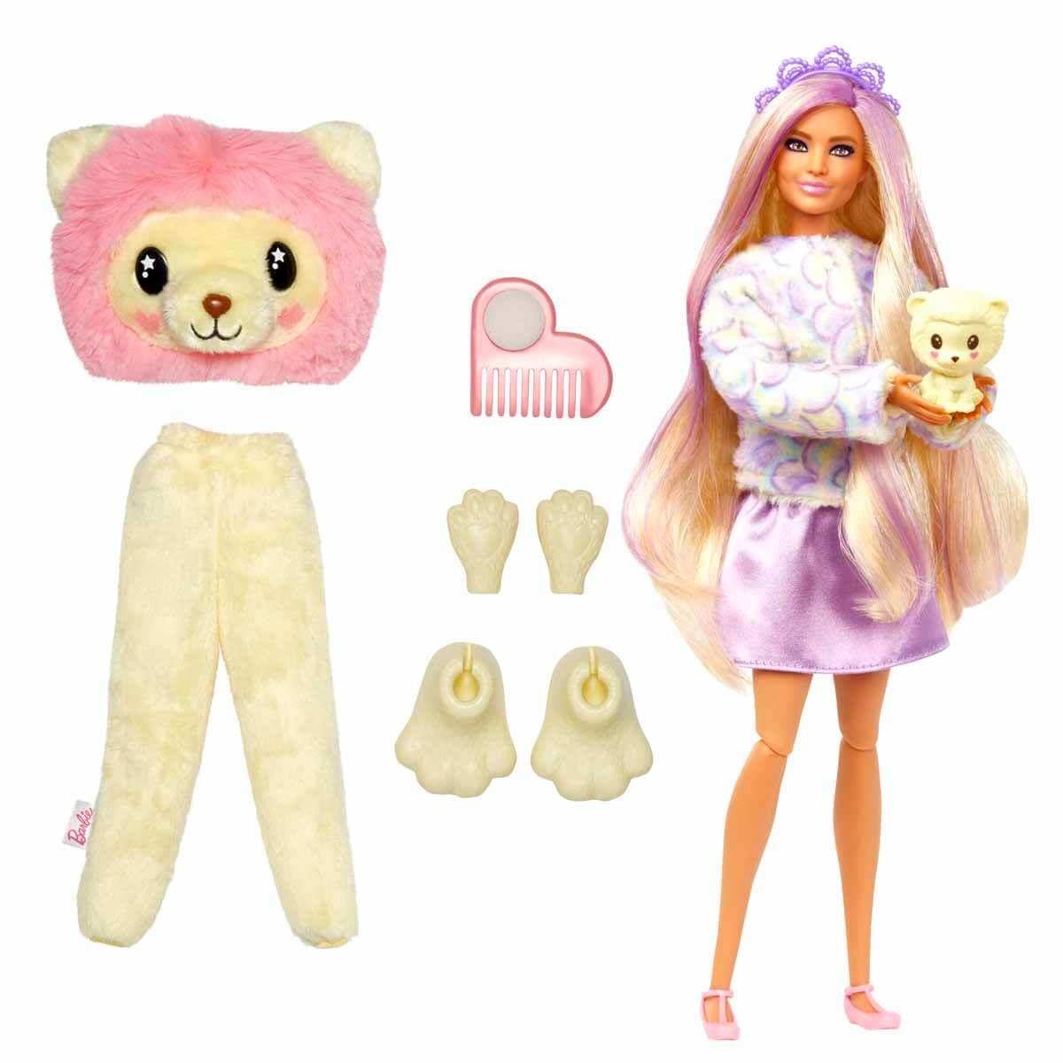 Manken Bebekler, Barbie, Barbie Cutie Reveal Bebekler Barbie Sevimli Kostümler Serisi HKR02 HKR06 Aslan