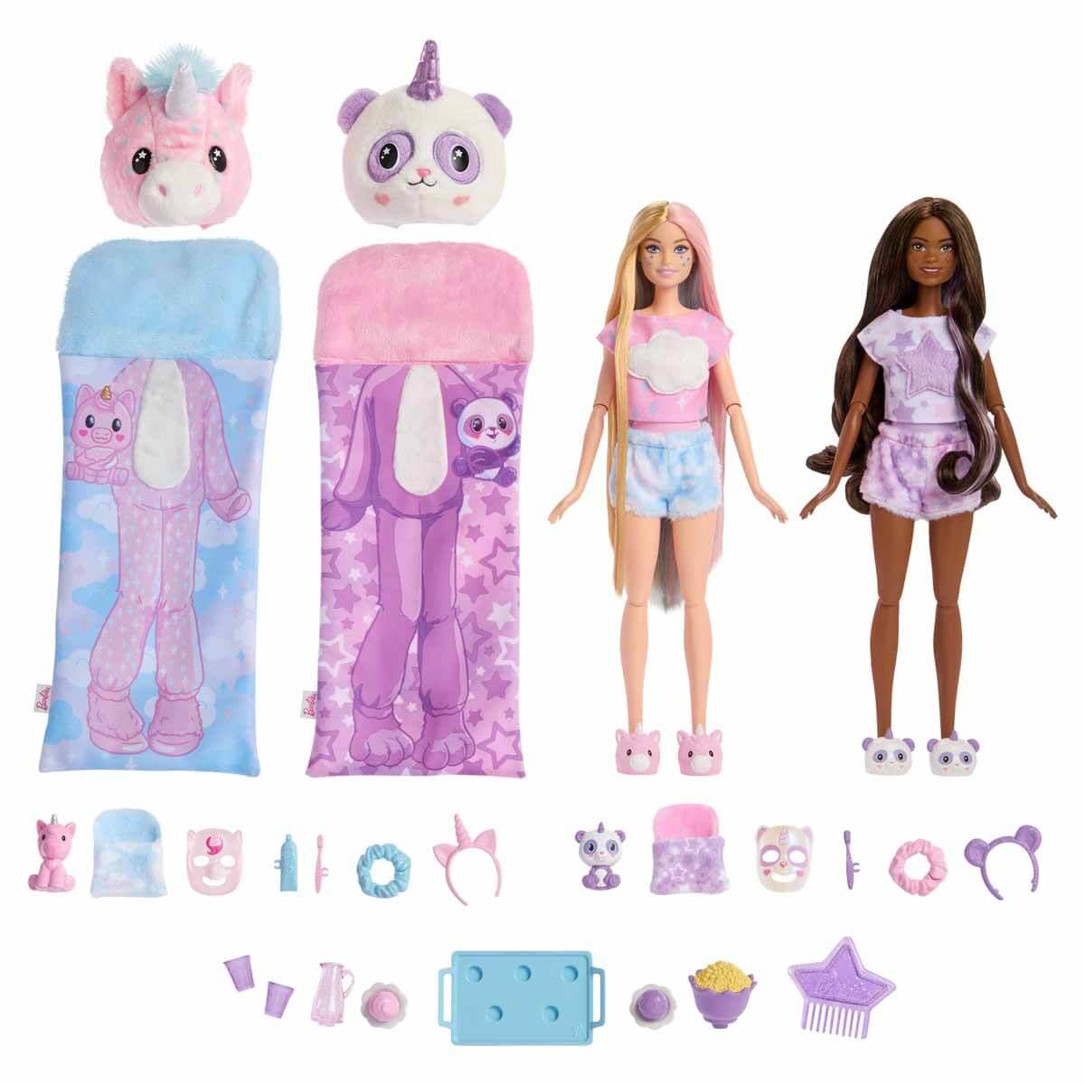 Manken Bebekler, Barbie, Barbie Cutie Reveal Pijama Partisi Oyun Seti HRY15
