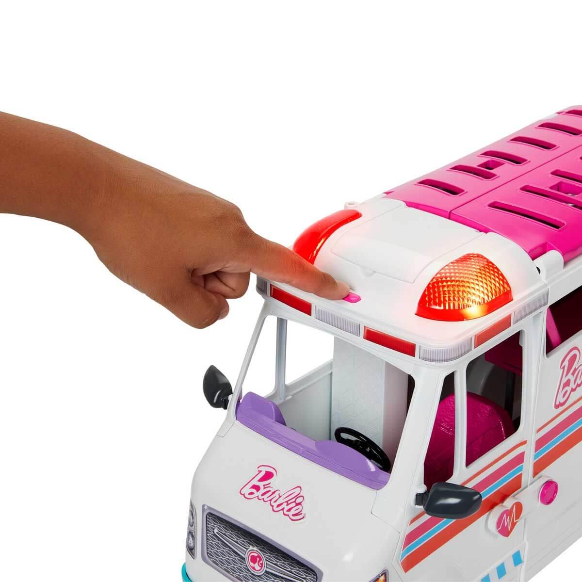 Manken Bebekler, Barbie, Barbie Dönüşen Ambulans ve Klinik Oyun Seti HKT79