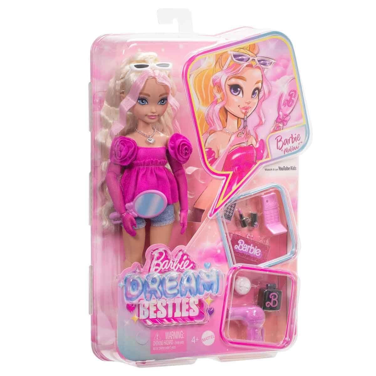 Manken Bebekler, Mattel, Barbie Dream Besties Barbie Malibu Bebek ve Aksesuarları HYC21