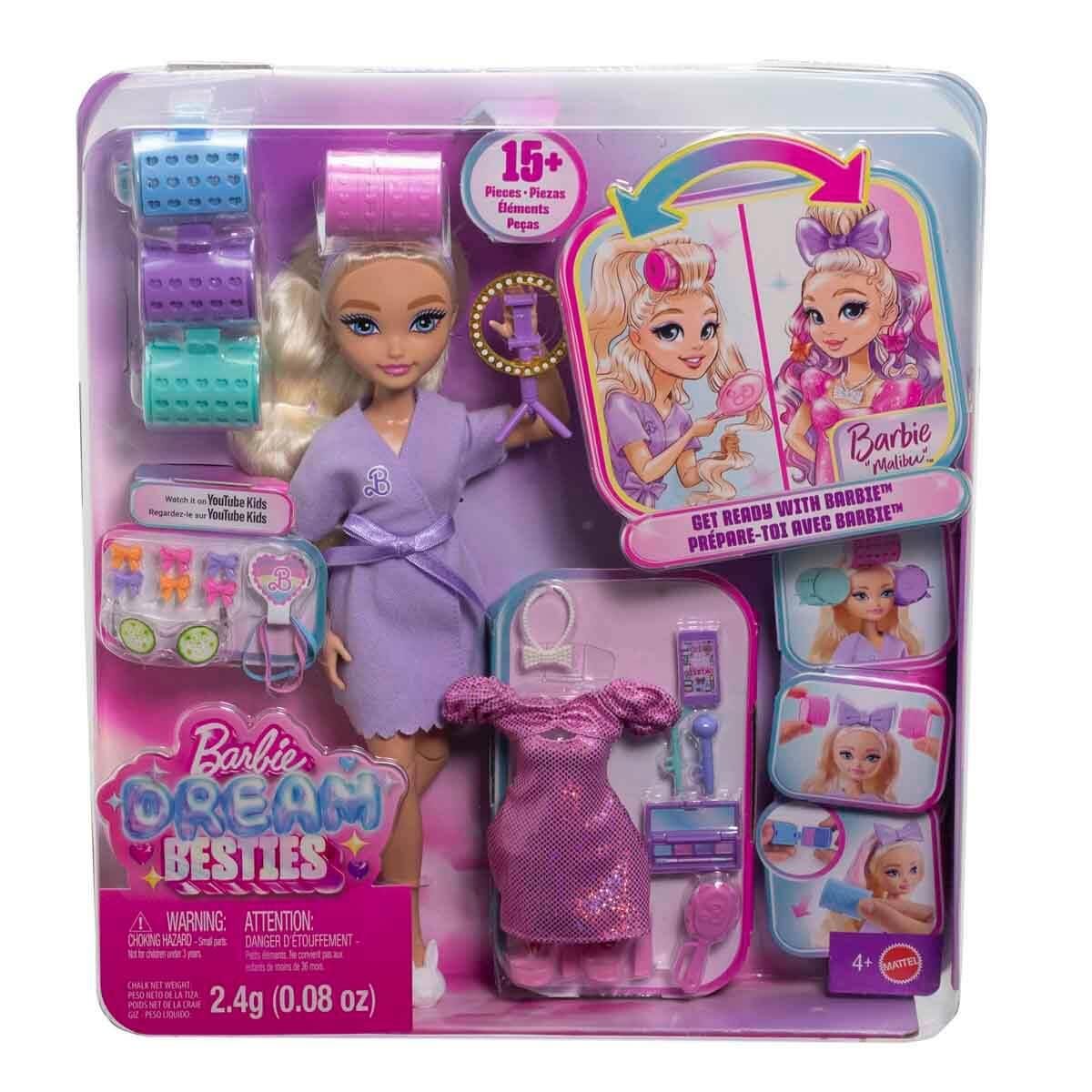 Manken Bebekler, Barbie, Barbie Dream Besties Barbie ile Hazırlan Malibu Bebek ve Aksesuarları JGG38