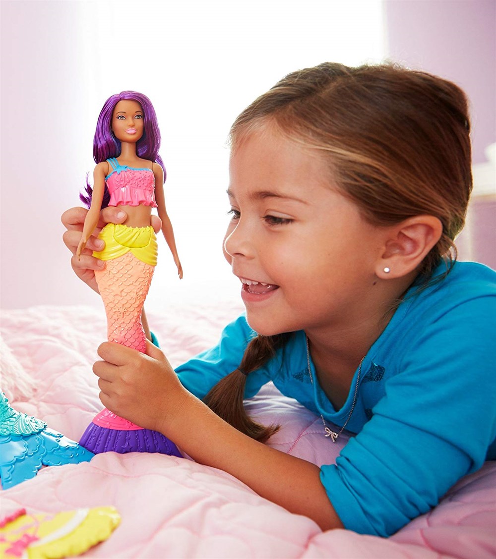 Manken Bebekler, Barbie, Barbie Dreamtopia Deniz Kızı Bebekler Kumral Turuncu FJC89 FJC90