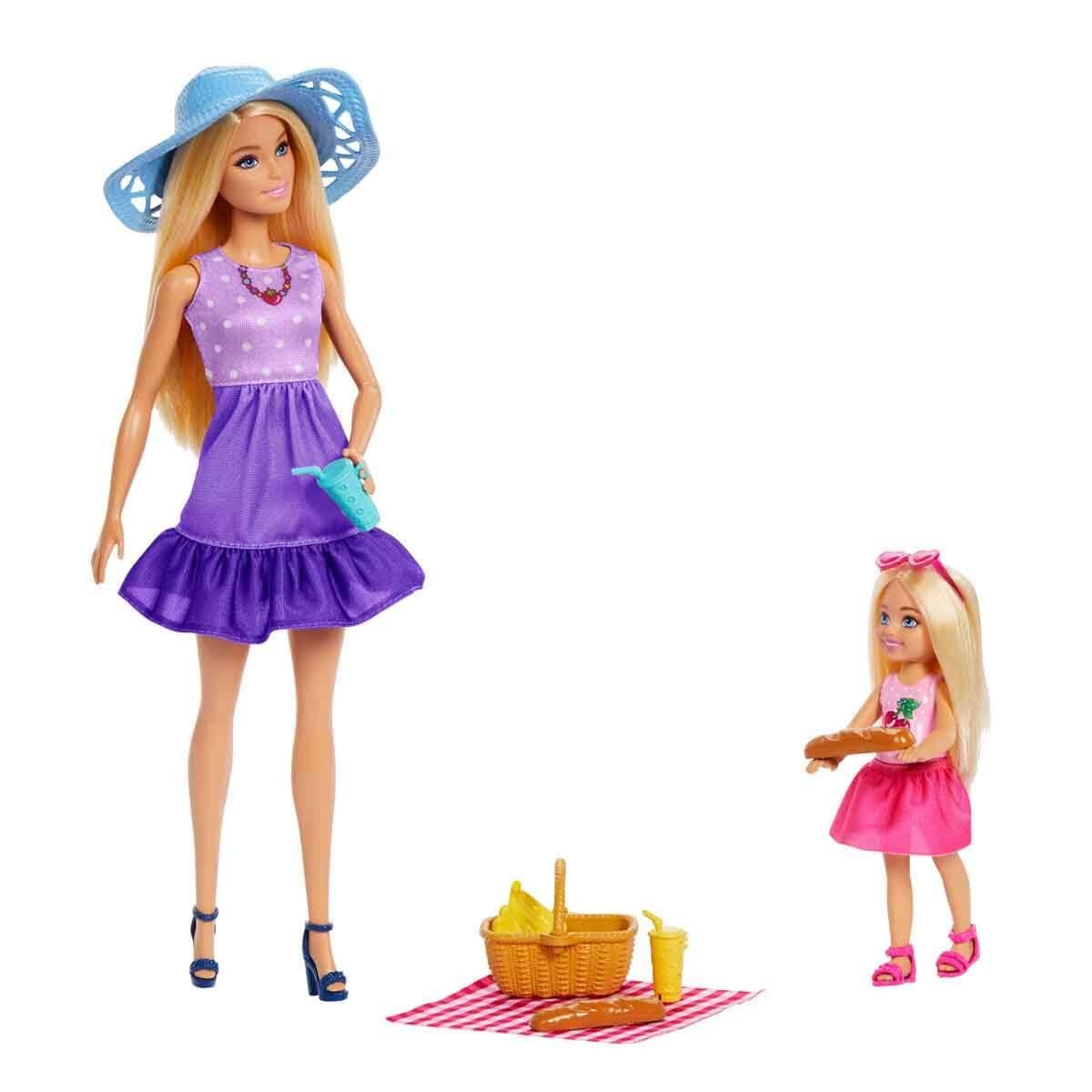 Manken Bebekler, Mattel, Barbie Malibu ve Chelsea Piknik Oyun Seti JBF43