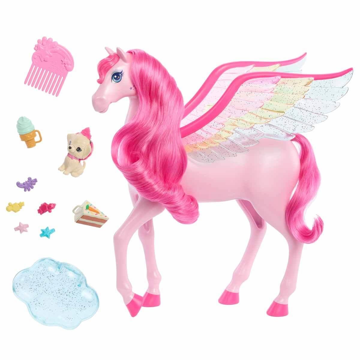 Manken Bebekler, Barbie, Barbie Sesli ve Işıklı Magic Pegasus ve Aksesuarları HLC40