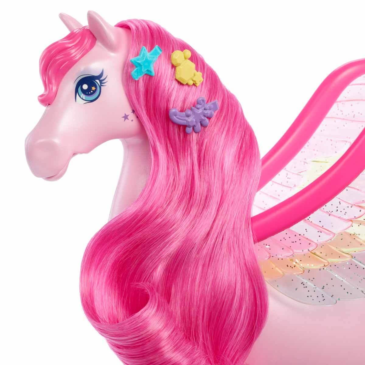 Manken Bebekler, Barbie, Barbie Sesli ve Işıklı Magic Pegasus ve Aksesuarları HLC40