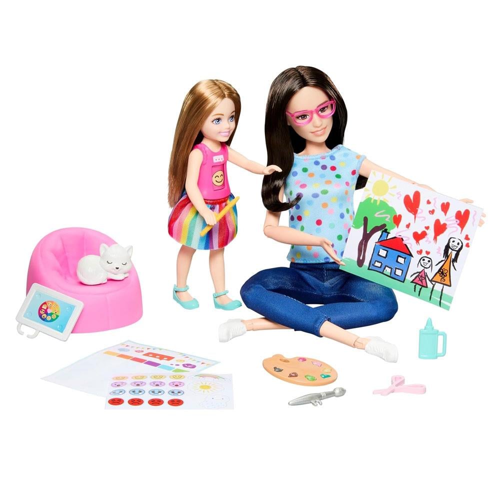 Manken Bebekler, Barbie, Barbie ve Chelsea Sanat Atölyesi Oyun Seti HRG48